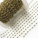 Load image into Gallery viewer, Black Spinel Gold Plated Sterling Silver Wire Chain