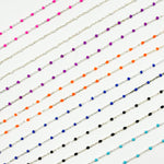 Load image into Gallery viewer, V203ENSS. Sterling Silver Enamel Chains