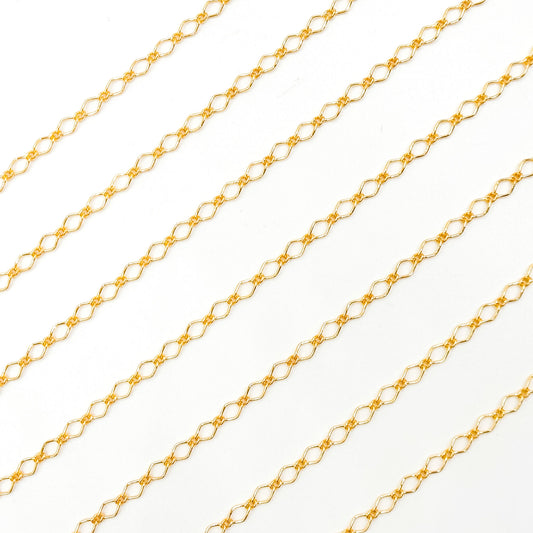 20MQGF. 14K Gold Filled Rhomb Link Chain