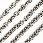 Load image into Gallery viewer, Black Rhodium Sterling Silver Cable Chain