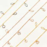 Load image into Gallery viewer, Mix Shape Cubic Zirconia Dangle Chain