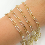 Load image into Gallery viewer, V8GS. Gold Plated 925 Sterling Silver Diamond Cut Paperclip Chain