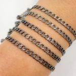 Load image into Gallery viewer, Oxidized Sterling Silver Curb Chain
