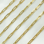 Load image into Gallery viewer, Gold Plated 925 Sterling Silver Diamond Cut Paperclip Chain. X26GP
