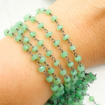 Load image into Gallery viewer, Chrysoprase Oxidized Wire Chain