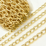 Load image into Gallery viewer, Gold Plated 925 Sterling Silver Textured Oval Link Chain