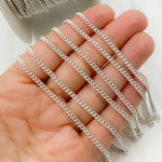 Load image into Gallery viewer, Sterling Silver Curb Link Chain