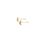 Load image into Gallery viewer, EFC54162. 14K Solid Gold and Diamonds Triangle Studs