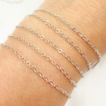 Load image into Gallery viewer, 925 Sterling Silver Flat Cable Chain.