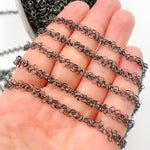 Load image into Gallery viewer, Black Rhodium Sterling Silver Dangle Chain