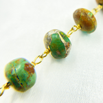 Load image into Gallery viewer, Copper Turquoise Gold Plated Wire Chain