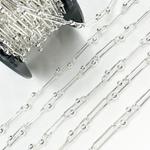 Load image into Gallery viewer, 925 Sterling Silver Smooth & Balls Paperclip Link Chain.