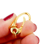 Load image into Gallery viewer, 26MM Gold-plated Sterling Silver Oval Clasp