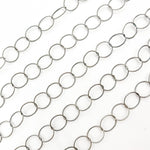 Load image into Gallery viewer, Oxidized Sterling Silver Twisted Round Link Chain