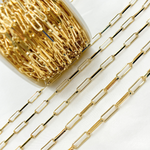 Load image into Gallery viewer, Gold Plated 925 Sterling Silver Flat Paperclip Chain
