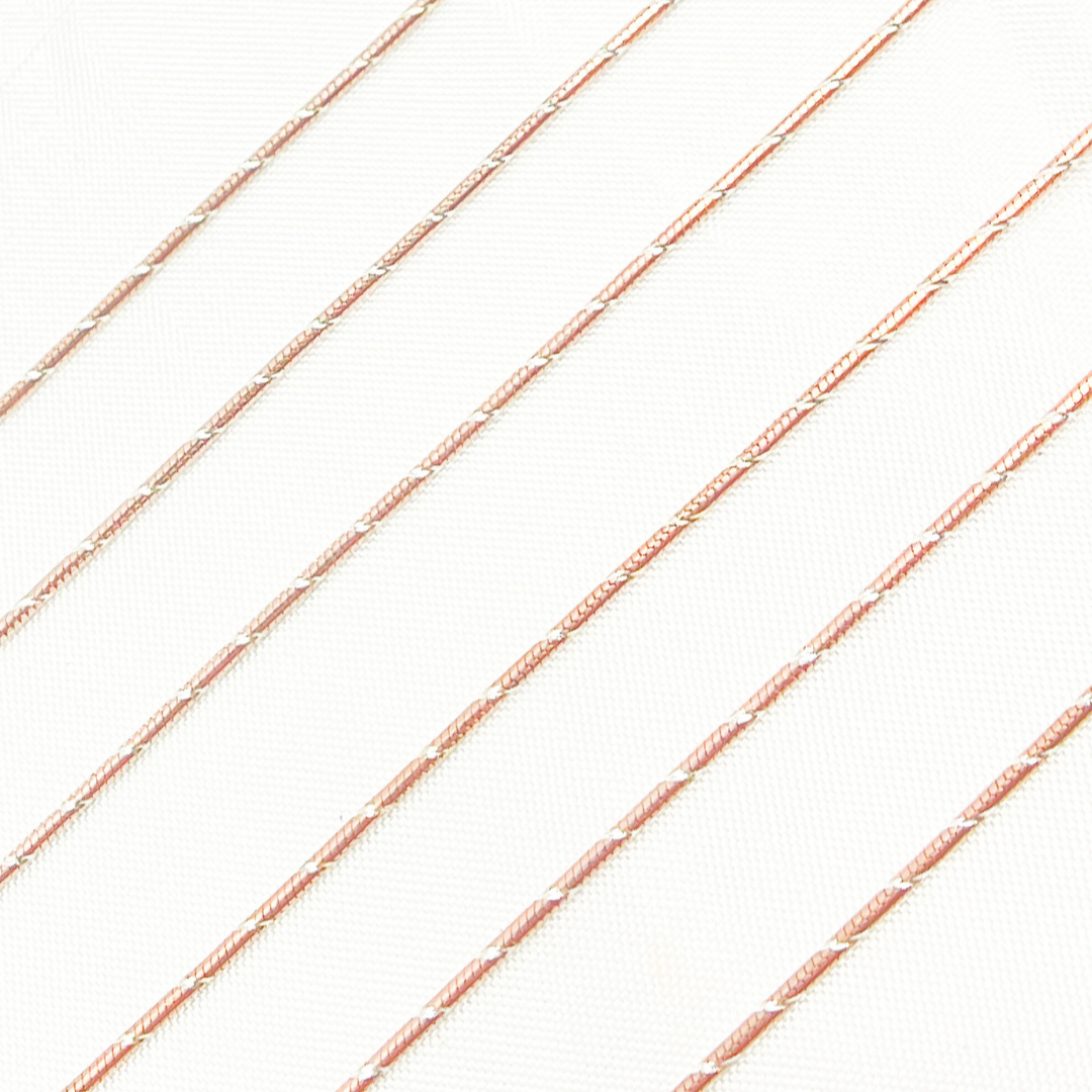 Rose Gold Plated 925 Sterling Silver Beading Chain