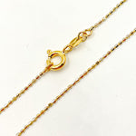 Load image into Gallery viewer, 14K Solid Gold Satellite Yellow and White Gold Chain