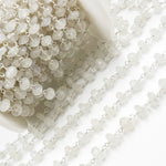 Load image into Gallery viewer, Rainbow Moonstone Sterling Silver Wire Chain