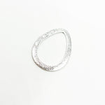 Load image into Gallery viewer, White Sterling Silver Brushed Marquis Connector