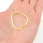 Load image into Gallery viewer, GPBS14. 30MM Gold-plated Sterling Silver Brushed Uneven Connector