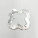 Load image into Gallery viewer, 20MM White Sterling Silver Brushed Flower Connector