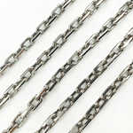 Load image into Gallery viewer, Oxidized Sterling Silver Diamond Cut Oval Link Chain