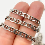 Load image into Gallery viewer, Oxidized Sterling Silver Flat Marina Chain