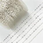 Load image into Gallery viewer, Sterling Silver Flat Rhomb Link Chain