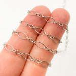 Load image into Gallery viewer, 738TWOX. Oxidized Sterling Silver Hammered Oval and Smooth Round Links Chain