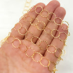 Load image into Gallery viewer, 14K Gold-Filled Hammered Round Link Chain