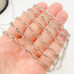 Load image into Gallery viewer, Oxidized Sterling Silver Smooth Long and Short Link Chain