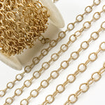 Load image into Gallery viewer, Gold Plated Sterling Silver Twisted Round Link Chain