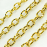 Load image into Gallery viewer, Y89GP. Gold Plated 925 Sterling Silver Smooth Oval Link Chain