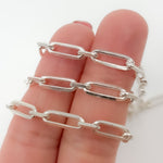 Load image into Gallery viewer, Sterling Silver Diamond Cut Paperclip Chain