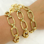 Load image into Gallery viewer, Gold Plated 925 Sterling Silver Monet Square Link Vintage