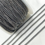 Load image into Gallery viewer, Oxidized Sterling Silver Curb Chain