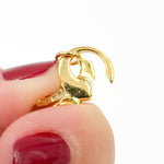 Load image into Gallery viewer, 17MM Gold-plated Sterling Silver Trigger Clasp