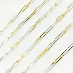 Load image into Gallery viewer, Sterling Silver Gold Plated Paper Clip Oval Link
