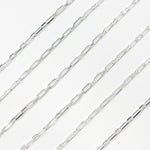 Load image into Gallery viewer, Sterling Silver Diamond Cut Paperclip Chain