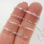 Load image into Gallery viewer, Sterling Silver Diamond Cut Paperclip Chain