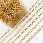Load image into Gallery viewer, Gold Plated Silver Long and Short Link Chain