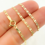 Load image into Gallery viewer, 14k Solid Yellow Gold Diamond Cut Marina Link Necklace