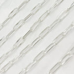 Load image into Gallery viewer, Sterling Silver Flat Textured Paperclip Chain
