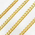 Load image into Gallery viewer, Gold Plated Matte Sterling Silver Flat Curb Chain