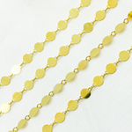 Load image into Gallery viewer, Gold Plated 925 Sterling Silver Flat Disc Chain.