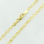 Load image into Gallery viewer, 14K Solid Gold Diamond Cut Marina Link