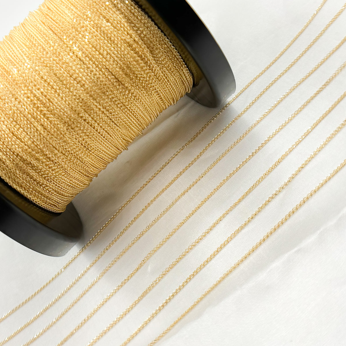 14K Solid Gold Wheat Chain Necklace