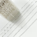 Load image into Gallery viewer, Sterling Silver Long and Short Flat Oval Link Chain