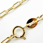 Load image into Gallery viewer, 058FLCL218K. 18K Solid Yellow Gold Paperclip Link Chain