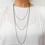 Load image into Gallery viewer, Black Rhodium Sterling Silver Satellite Necklace